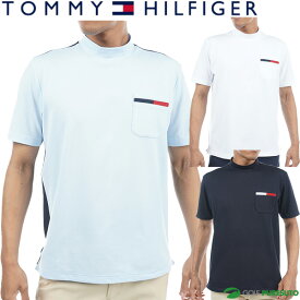 【在庫処分】トミー ヒルフィガー ゴルフ 半袖 モックネックシャツ カラーブロック メンズ THMA305 ゴルフウェア