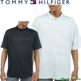 【在庫処分】トミー ヒルフィガー ゴルフ 半袖 モックネックシャツ カモフラージュ メッシュジャガード メンズ THMA347 ゴルフウェア