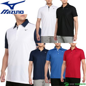 【在庫処分】ミズノ ゴルフ 半袖 ポロシャツ ベーシック半袖共衿シャツ メンズ E2MAAA01 ゴルフウェア