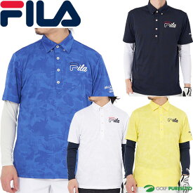 【在庫処分】フィラ ゴルフ 半袖 ポロシャツ + 長袖 インナーシャツ セット メンズ 743-500 ゴルフウェア