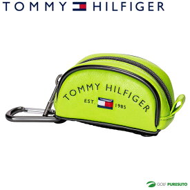 トミー ヒルフィガー ゴルフ ボールポーチ ラウンドロゴ THMG3SBK ボールケース ボール2個収納可能