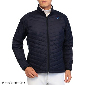 ミズノ ゴルフ 長袖 フルジップ ブルゾン ブレスサーモムーブダウン メンズ E2ME2505 アウター ジャケット ゴルフウェア 秋冬モデル 秋冬ウェア Mizuno Golf 収納袋付き ポケッタブル 発熱素材 E2ME