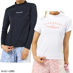 【レディース】ビバハート 長袖 半袖 モックネックシャツ 2パックセット 012-29841 トップス ゴルフウェア 2023年秋冬モデル VIVA HEART 秋冬ウェア 半袖シャツ 長袖シャツ 2枚セット 2枚組 女性用