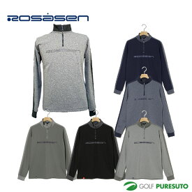 ロサーセン ストレッチ ダブルフェイスダンボール ハーフジッププルオーバー 044-39912 トップス ゴルフウェア 2023年秋冬モデル Rosasen