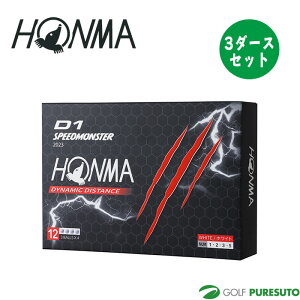 �{�ԃS���t D1 �X�s�[�h�����X�^�[ SPEED MONSTER �S���t�{�[�� 3�_�[�X�Z�b�g�i36���j ��2023�N���f���� HONMA GOLF
