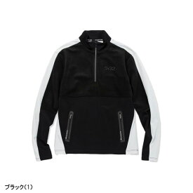 SY32 by SWEET YEARS 長袖 ハーフジップ カルビコ ストレッチスウェット プルオーバー ジャケット メンズ SYG-22A21 トップス ゴルフウェア エスワイサーティトゥ バイ スウィートイヤーズ 秋冬モデル 秋冬ウェア FLOCKY LOGO SWEATER 22AW