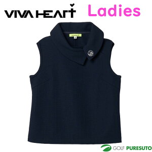 【レディース】ビバハート ワッフル ロールカラー ノースリーブ 012-23370 ゴルフウェア トップス 2025年春夏モデル VIVA HEART GOLF