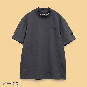 キャロウェイ 半袖 モックネックシャツ 幾何学ロゴジャガード メンズ C25134106 トップス ゴルフウェア 2025年春夏モデル Callaway 春夏ウェア アパレル