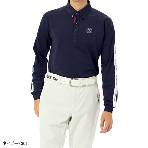 アンパスィ 長袖 ボダンダウン ポロシャツ メルトウォーム メンズ AMF9344W3 トップス ゴルフウェア 秋冬モデル and per se 秋冬ウェア