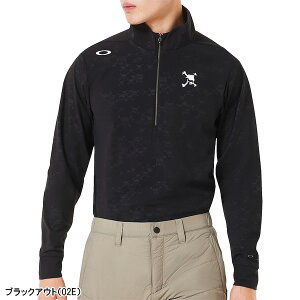 I[N[  n[tWbv bNlbNVc XJ G{X bNVc Y FOA408241 gbvX StEFA 2025NH~f Oakley Skull Embossed LS Mock Shirt H~EFA