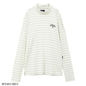 キャロウェイ ゴルフ 長袖 モックネックシャツ ボーダー表起毛スムース メンズ C24233109 ゴルフウェア トップス 2024年秋冬モデル Callaway GOLF アパレル