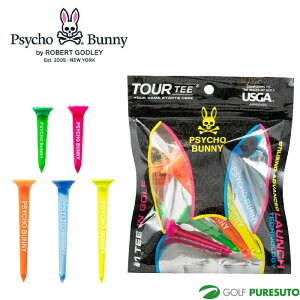 サイコバニー ゴルフ TOUR TEEコラボ TOUR TEE NEON 5本セット PBMG6AT1 ロングティー ショートティー ツアーティー 2025年秋冬モデル PsychoBunny GOLF