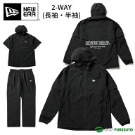 ニューエラゴルフ レインジャケット フーディー 2-WAY（半袖・長袖） アウトラインロゴ 上下セット 14859…