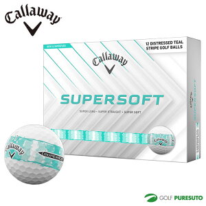 �L�����E�F�C SUPER SOFT DISTRESSED STRIPE �S���t�{�[�� 1�_�[�X(12����) 2026�N���f�� �X�[�p�[�\�t�g �f�B�X�g���C�X �X�g���C�v Callaway BLUE TEAL