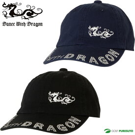 ダンスウィズドラゴン つばジルコンロゴキャップ D3-129111 ゴルフウェア キャップ 帽子 ヘッドウェア