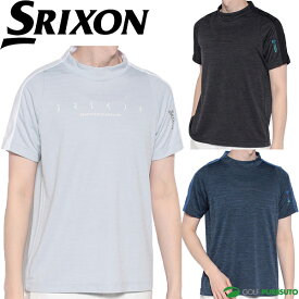 【在庫処分】スリクソン 半袖 メランジボーダー モックネックシャツ ZEROround メンズ RGMVJA04 ゴルフウェア