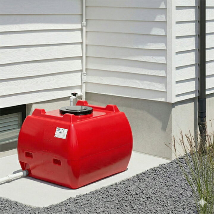 楽天市場】貯水タンクホームローリー 500L 赤色（雨水タンク 