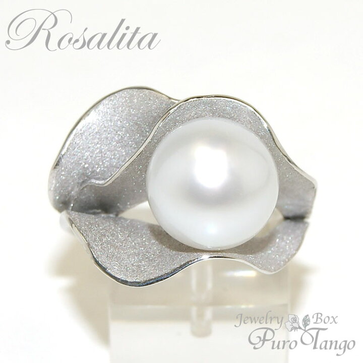楽天市場】リング 指輪 薔薇 バラ 南洋真珠 白蝶真珠 パール 6月誕生石  