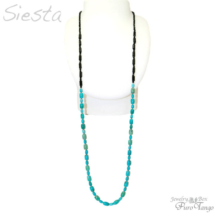 楽天市場】ターコイズ トルコ石 オニキス ロング ネックレス 12月  