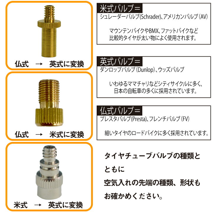 自転車 バルブ 米 式