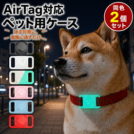 AirTag対応 エアタグ ケース ペット首輪用 2個セット シリコン製 犬 猫 6色 軽量 装着簡単 水濡れに強い 散歩 迷子防止 互換品