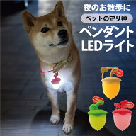 光るどんぐり 犬用 LEDライト USB充電式 散歩 光る ペンダントライト 犬 猫 夜間 安全 セーフティーライ…