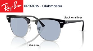 Ray-Ban ���C�o�� (0RB3016-Clubmaster) (BLACK ON SILVER) ���[���i ���K�i sunglass �T���O���X