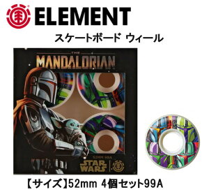 ELEMENT x STARWARS Gg X^[EH[YWHEEL (MANDALORIAN MANDO CARD) (52mm) SKATEBOARD XP[g{[h EB[ Ki