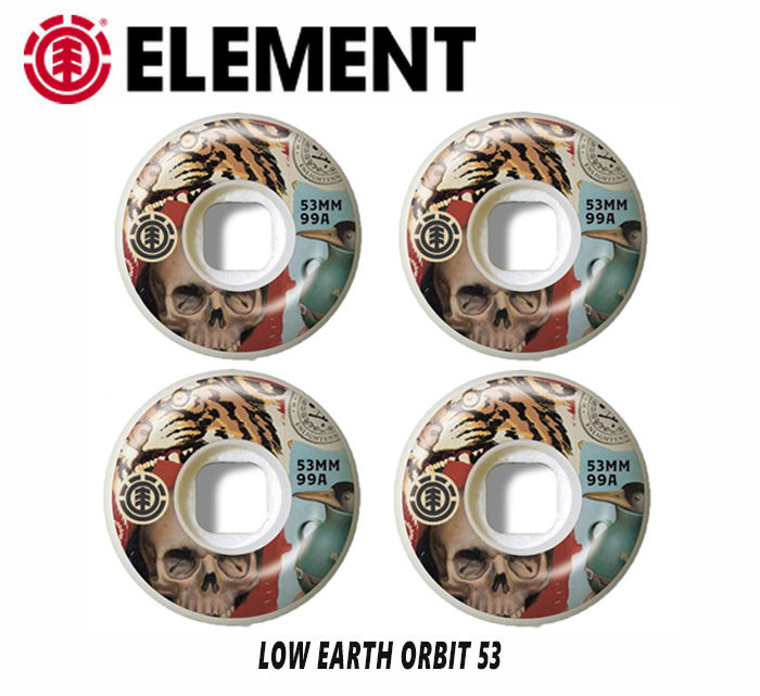 即納 正規品 ELEMENT スケートボード LOW EARTH ORBIT OUTLET SALE 5 53 エレメント ウィール 95A SKATEBOARD 52mm WHEEL 53mm 超目玉