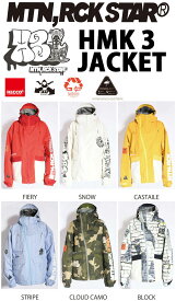 MTN ROCKSTAR 【早期予約特典付】マウンテンロックスター 25-26 (HMK 3 JACKET) SNOWBOARD WEAR JACKET スノーボード スノボ ウェア ジャケット「防水」「通気性」「軽量」