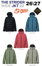 REW (早期予約 購入特典付) 26-27 REW アールイーダブリュー THE STRIDER (WIDE) JKT 23 GORE-TEX ゴアテックス スノーボード スノボ ウエア