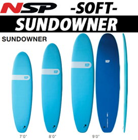 24 NSP エヌエスピー(SURFBOARD-SOFT)(SUNDOWNER) (サイズ：7.0 / 8.0 / 9.0)2024 正規品 SURFBOARD サーフボード サーフィン フィッシュボード ショートボード ファンボード ロングボード レンタルボード