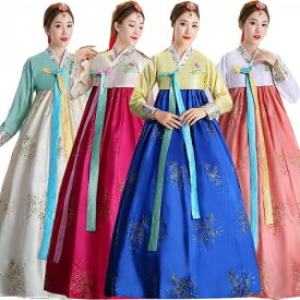 韓服 チマチョゴリ レディース 韓国服 朝鮮族衣装 韓国宮廷風ドレス 韓流衣装 コスチューム コスプレ衣装 学園祭 文化祭 体育祭 イベント S-XL 4色 コスプレ ハロウィン