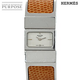 エルメス HERMES ロケ L01 210 バングル ウォッチ ヴィンテージ レディース 腕時計 シルバー 文字盤 リザード クォーツ Loquet 【中古】