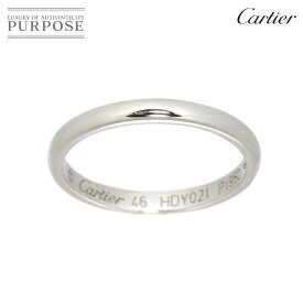 【新品同様】 カルティエ Cartier 1895 クラシック #46 リング Pt 幅2mm プラチナ 指輪 Classic Ring【中古】