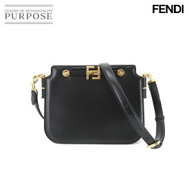 【未使用 展示品】 フェンディ FENDI タッチ ショルダー バッグ レザー ブラック 8BT349 ゴールド 金具 FENDI Touch Shoulder Bag 【中古】