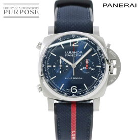 【新品同様】 パネライ PANERAI ルミノール クロノ ルナ・ロッサ PAM01303 世界限定1000本 メンズ 腕時計 ブルー 文字盤 自動巻き ウォッチ Luminor 【中古】