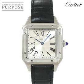 カルティエ Cartier サントスデュモン LM WSSA0022 メンズ 腕時計 シルバー クォーツ ウォッチ Santos Dumont 【中古】