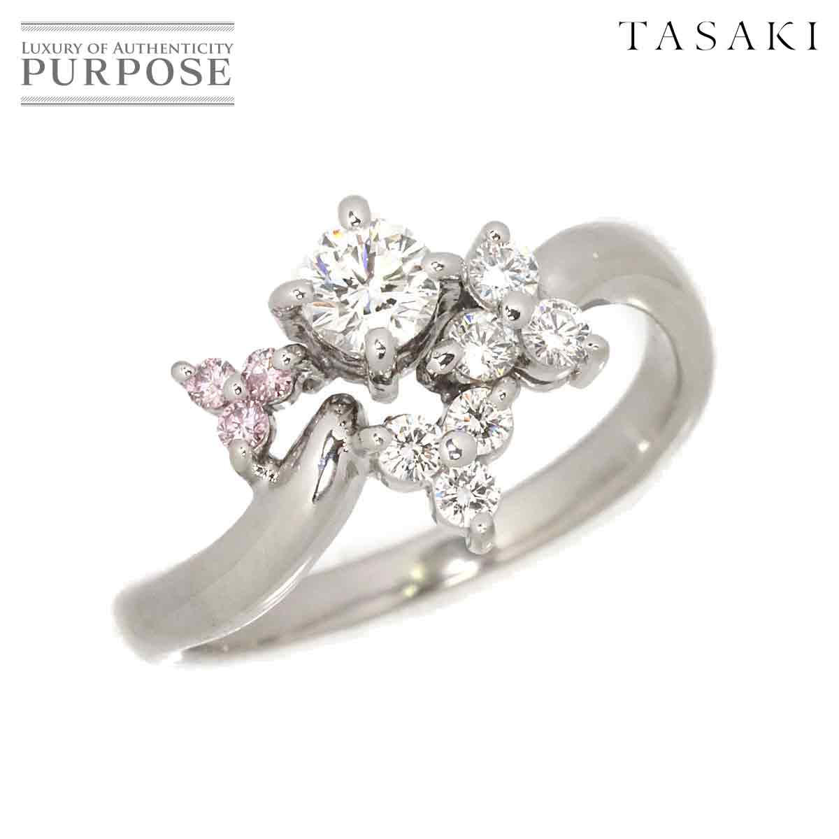  タサキ TASAKI 12.5号 リング ダイヤ 0.48ct Pt プラチナ 田崎真珠 指輪 Diamond Ring - 1