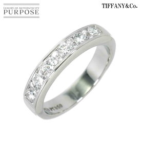 【新品同様】 ティファニー TIFFANY&Co. 11.5号 リング ハーフ ダイヤ Pt プラチナ 指輪 Half Diamond Ring【中古】