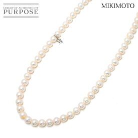 【新品同様】 ミキモト MIKIMOTO アコヤ真珠 6.9-6.5mm ネックレス 42cm SV シルバー パール Akoya Pearl Necklace【中古】