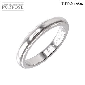 【新品同様】 ティファニー TIFFANY&CO. ミルグレイン 8.5号 リング 幅3mm Pt プラチナ 指輪 Milgrain Ring 【中古】