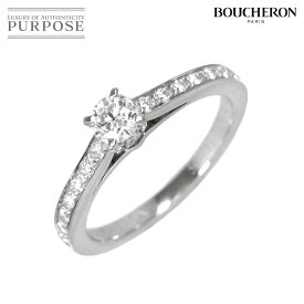 【新品仕上げ】 ブシュロン BOUCHERON ビーラブド ダイヤ 0.23ct F/VVS1/3EX #50 リング Pt プラチナ 指輪 Diamond Ring【証明書・鑑定書付き】【中古】