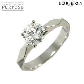 【新品同様】 ブシュロン BOUCHERON ファセット ダイヤ 0.76ct F/VVS2 ダイヤ #48 リング Pt プラチナ 指輪 Diamond Ring【証明書・鑑定書付き】【中古】