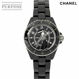 【未使用 展示品】 シャネル CHANEL マドモアゼル J12 ラパウザ H7609 数量限定モデル メンズ 腕時計 ブラック セラミック 裏スケルトン 自動巻き ウォッチ Mademoiselle 【中古】