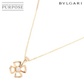 【新品同様】 ブルガリ BVLGARI フィオレヴァー ダイヤ ネックレス 44cm K18 PG ピンクゴールド 750 Diamond Necklace【証明書付き】【中古】