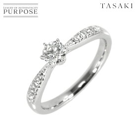 【新品同様】 タサキ TASAKI ピアチェーレ ダイヤ 0.26ct/0.06ct H/VS2/3EX 10号 リング Pt プラチナ 田崎真珠 指輪 Diamond Ring 【鑑定書付き】【中古】