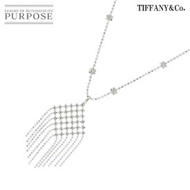 【新品同様】 ティファニー TIFFANY&Co.フリンジ ネックレス 40cm K18 WG ホワイトゴールド 750 Necklace【中古】