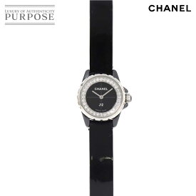 シャネル CHANEL J12 XS 150本限定 H4872 レディース 腕時計 ダイヤベゼル ブラック セラミック クォーツ ウォッチ 【中古】