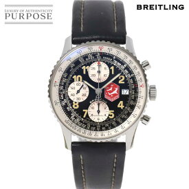 【OH 新品仕上げ 済み】 ブライトリング BREITLING オールドナビタイマー スノーバーズ 限定1000本 A13022 クロノグラフ メンズ 腕時計 デイト ブラック 文字盤 自動巻き Old Navitimer 【中古】